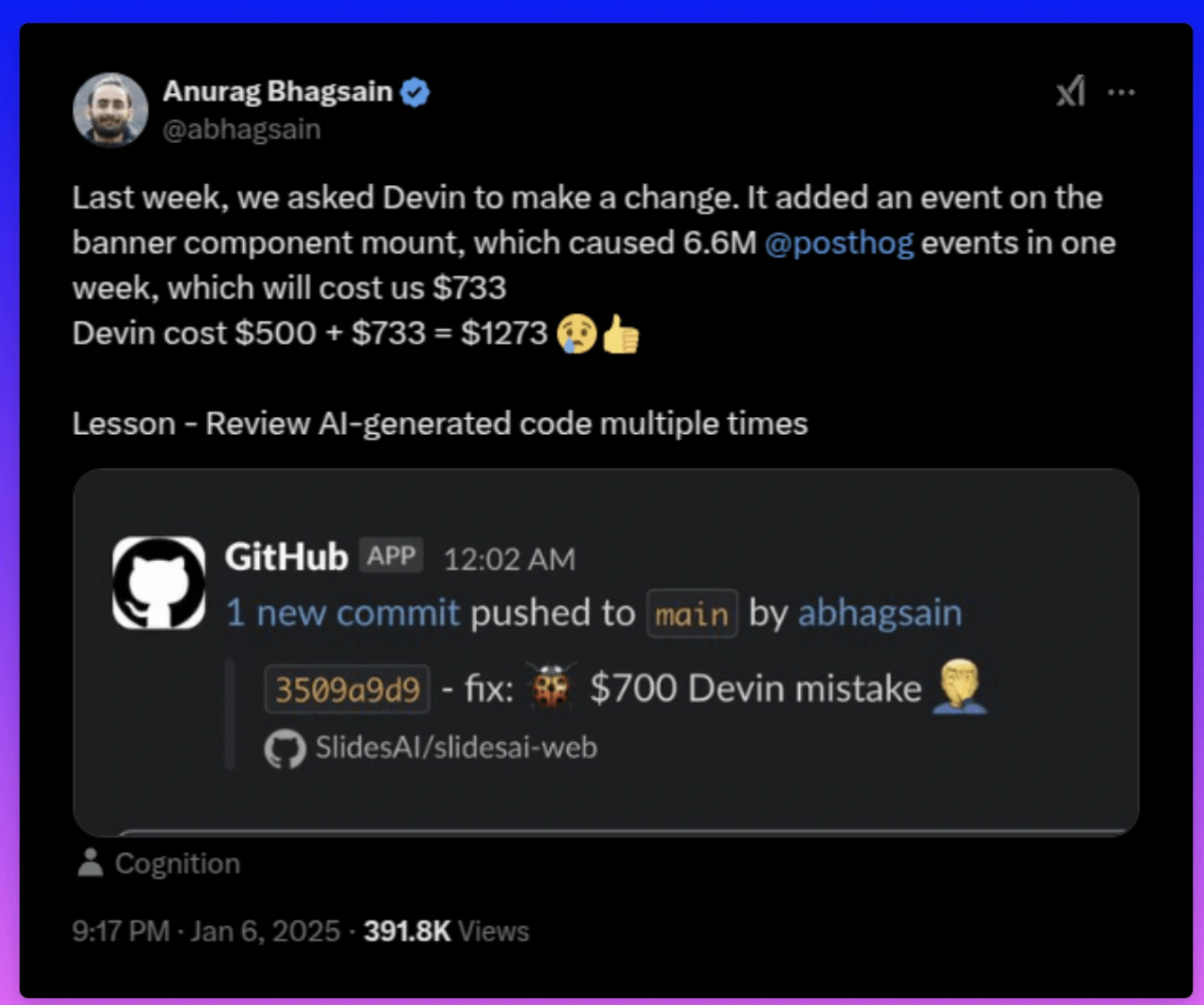 Devin AI Serverless Horror example